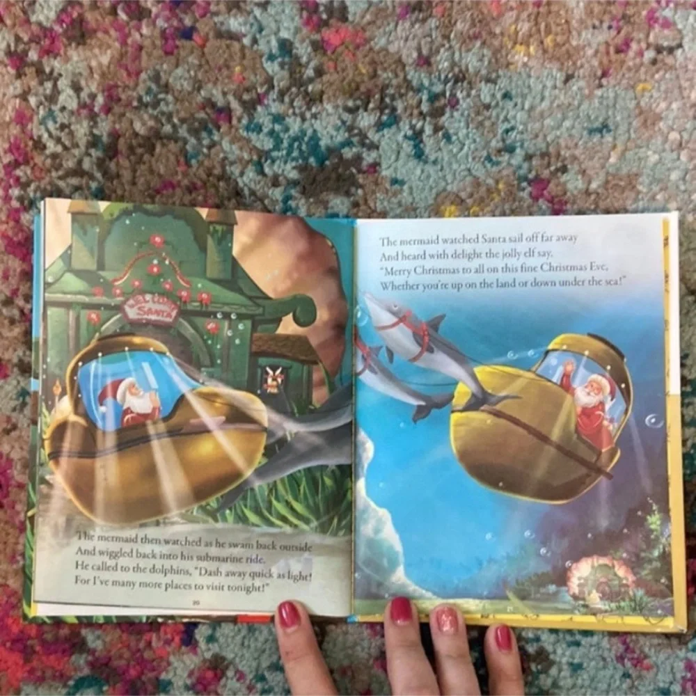 The Night Before Christmas book CD set gingerbread man little mermaid holiday